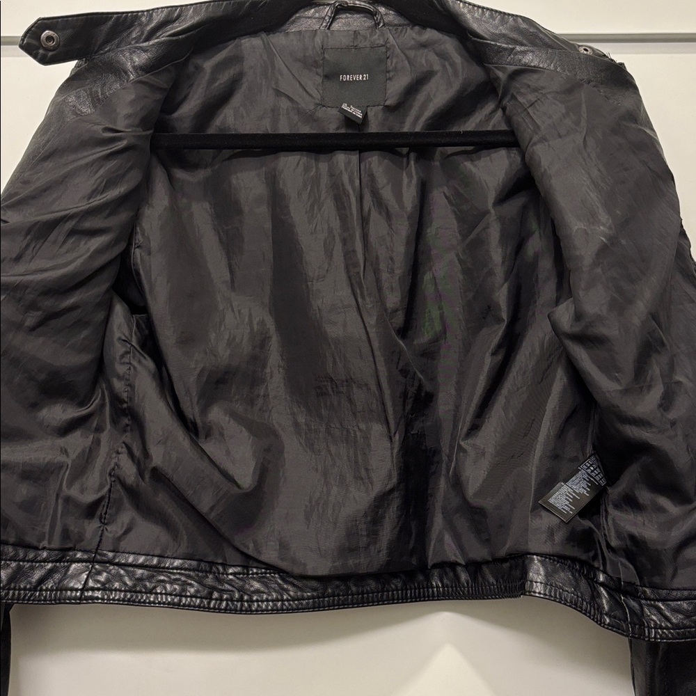 Forever 21 Black Pleather Jacket - Picture 2 of 7